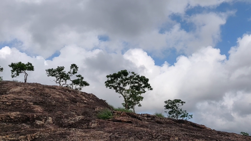 White clouds in the blue sky