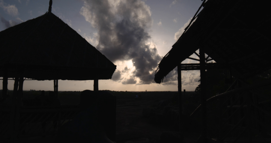 Timelapse of clouds in the evening