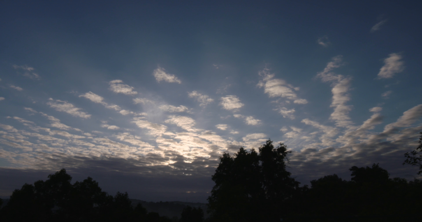 Timelapse of patterned clouds