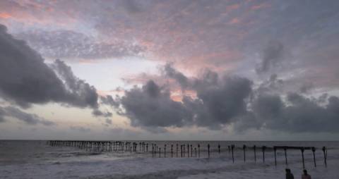 Radiant sky at Alappuzha Beach, Kerala