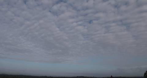 Scattered clouds on a bright day