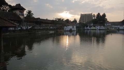 Evening shot of Sree Padmanabhaswamy Temple