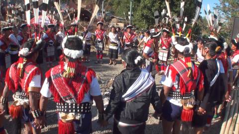 Tribal dance performed during the Hornbill festival at Nagaland