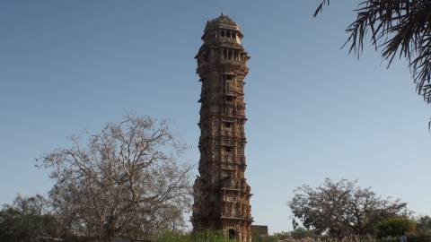 Kirti Stambha or Vijaya Stambha at Chittor Fort, Rajasthan