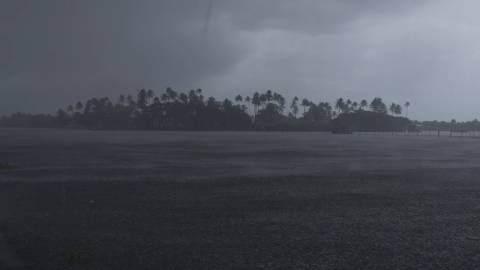 Monsoon in backwaters of Alappuzha, Kerala