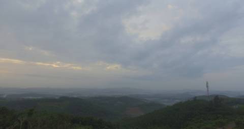 Aerial shot of hills in Kerala