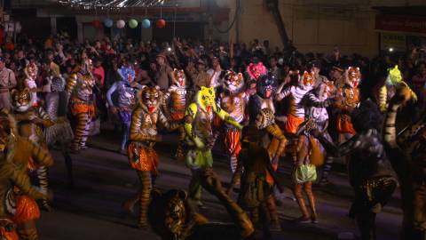 Pulikali performance in Thrissur, Kerala