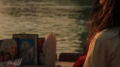 A sadhu meditating in Haridwar, Uttarakhand