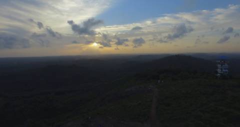 Early morning daybreak from hilltop, Kerala