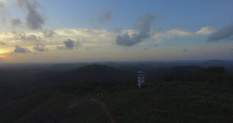 Spectacular view of the hilltop with a watchtower