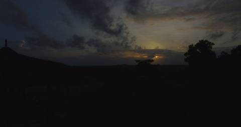 Faint glowing sky after sunset