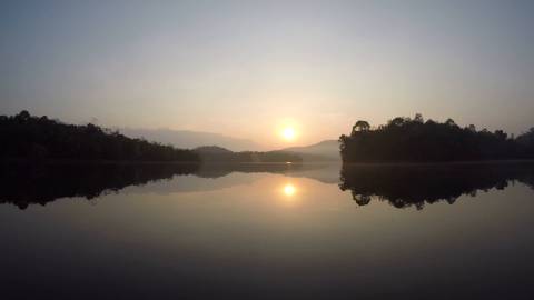 Sunrise over a Lake, Kerala