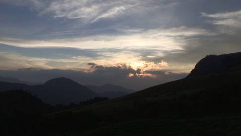 Sunset over the hills, Idukki